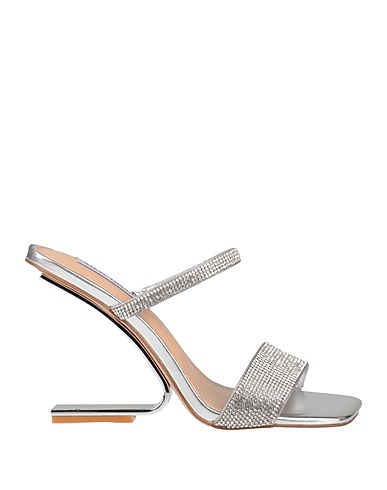 STEVE MADDEN Sandalia Plata Fibras textiles, Otras Fibras
