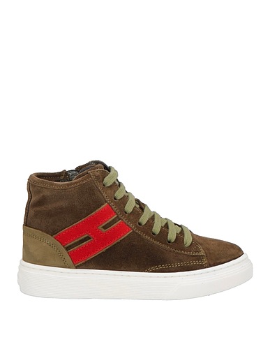 HOGAN Sneakers Military green Leather