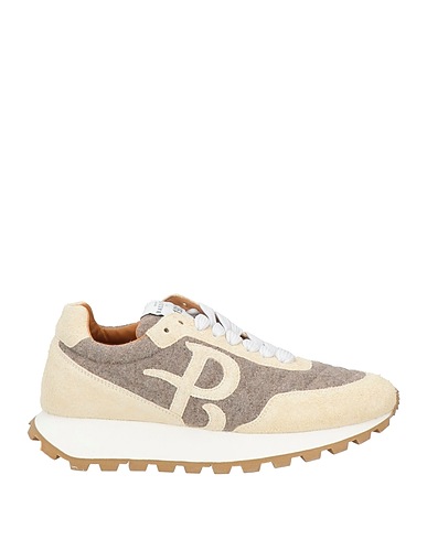 BALLANTYNE Sneakers Taupe Leather, Textile fibres