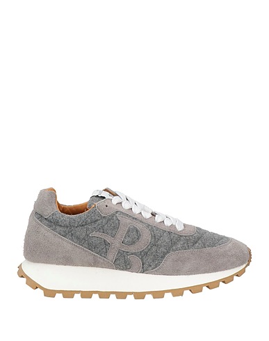 BALLANTYNE Sneakers Grey Leather, Textile fibers