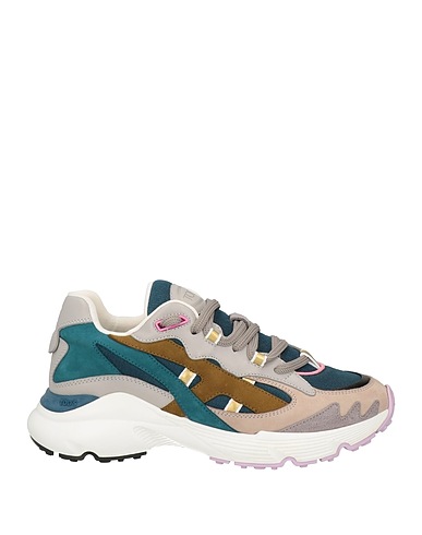 TOD'S Sneakers Militärgrün Leder, Gewebefasern