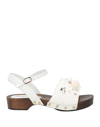 DOLCE&GABBANA Sandals Leather, Textile fibres
