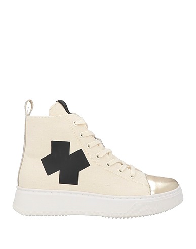 IXOS Sneakers Beige Leather, Textile fibers