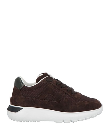 HOGAN Sneakers Marrone Pelle, Fibre tessili