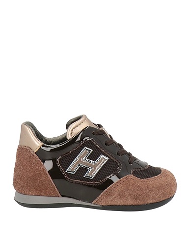 HOGAN Sneakers Khaki Leather, Textile fibres