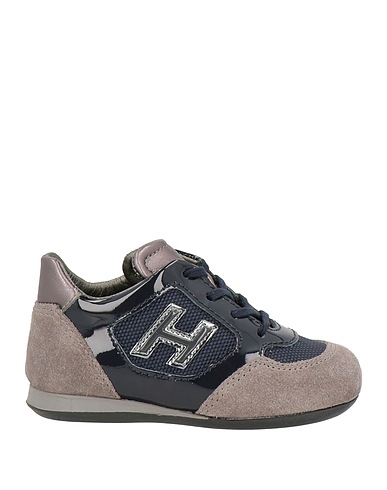 HOGAN Sneakers Grau Leder, Gewebefasern