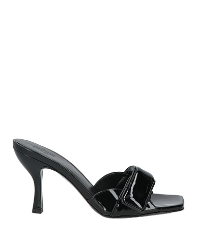 GIA BORGHINI Sandals Black Textile fibers