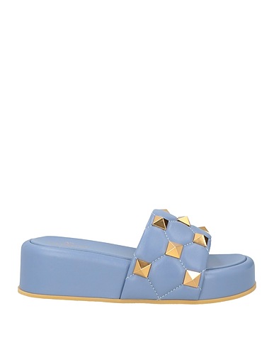VALENTINO GARAVANI Sandals Light blue Leather