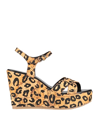 ALVIERO MARTINI 1a CLASSE Sandalen Kamel Gewebefasern