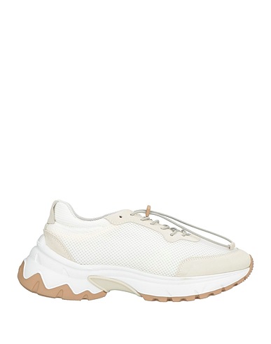 ELEVENTY Sneakers Ivory Leather, Textile fibres