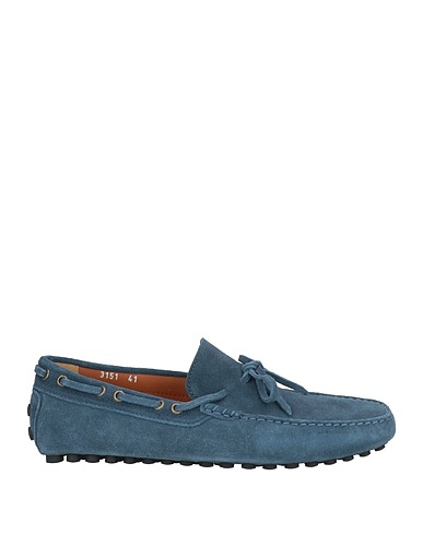 DOUCAL'S Loafers Slate blue Leather
