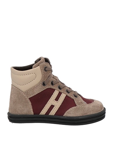 HOGAN REBEL Sneakers Bordeaux Pelle, Fibre tessili