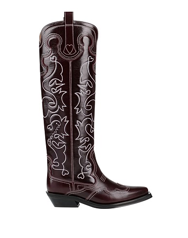 GANNI Boots Dark brown Leather