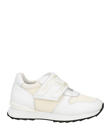 HOGAN Sneakers JUNIOR White Leather, Textile fibres