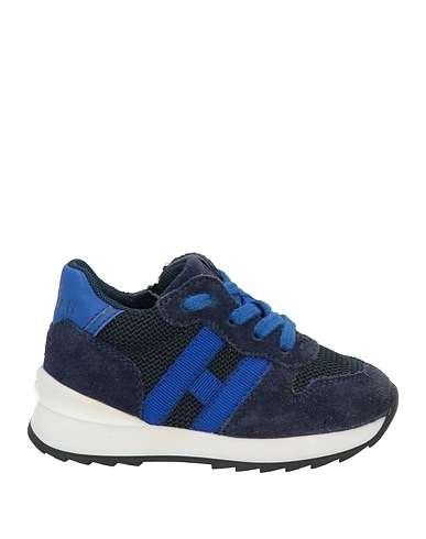 HOGAN Sneakers JUNIOR Blu notte Pelle, Fibre tessili