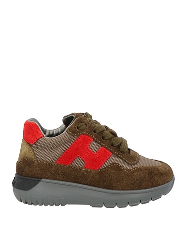 HOGAN Sneakers Khaki Leder, Gewebefasern