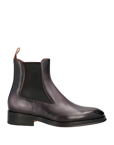 SANTONI Ankle boot Charcoal Leather