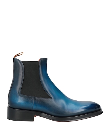 SANTONI Ankle boot Navy Leather