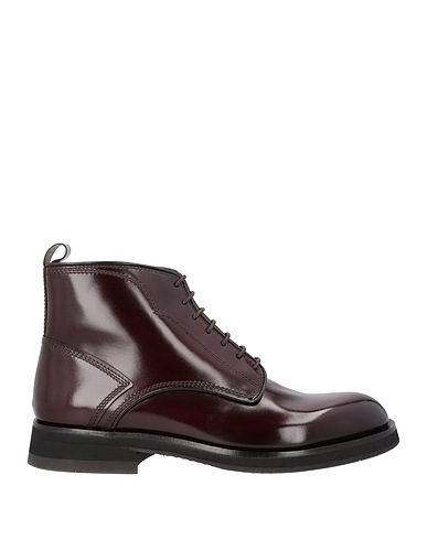 SANTONI Ankle boot Burgundy Leather