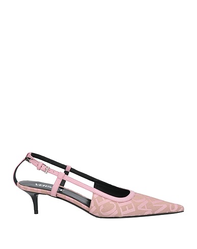 VERSACE Pump Mauve Leather, Textile fibers