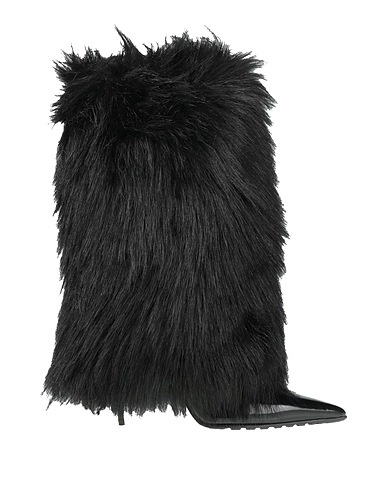 DOLCE&GABBANA Stivali Nero 55% Pelle di vitello, 29% Modacrilico, 16% Poliestere