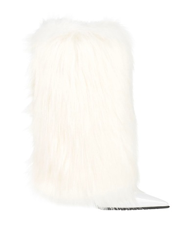 DOLCE&GABBANA Boots White 55% Calfskin, 29% Modacrylic, 16% Polyester