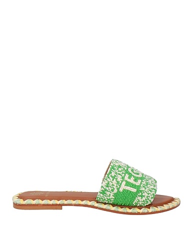 DE SIENA Sandals Green Textile fibres