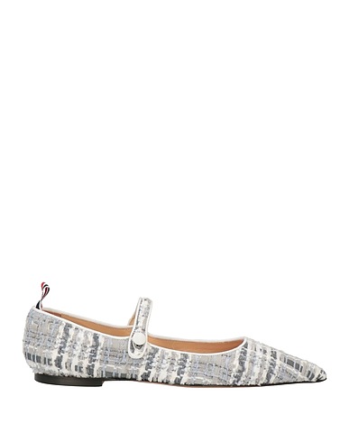THOM BROWNE Footwear Light grey Textile fibers