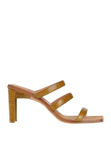 MIISTA Sandals Military green Leather