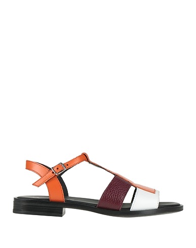LE BOHÉMIEN Sandals Orange Leather