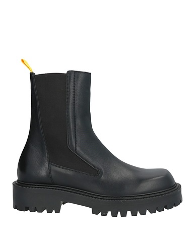 VIC MATIĒ Ankle boot Black Leather, Textile fibers