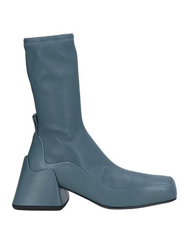 JIL SANDER Stiefelette Taubenblau Leder