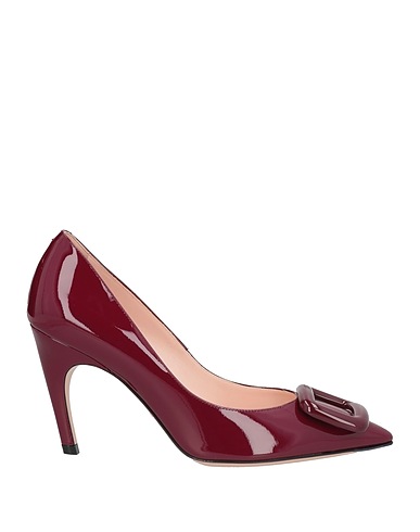 ROGER VIVIER Court Burgundy Leather