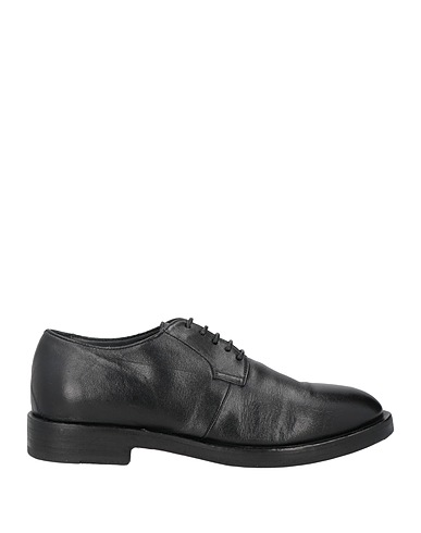 OPEN CLOSED SHOES Laced shoes Black Buffalo leather