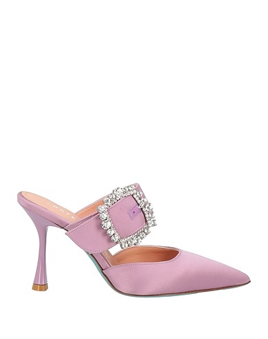 FRATELLI RUSSO Mules and clogs Antique rose Textile fibres