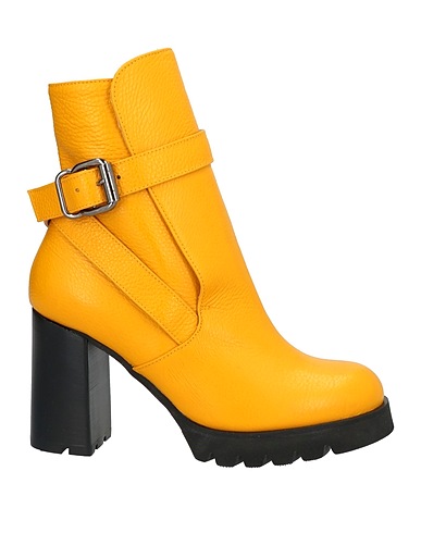 MANILA GRACE Ankle boot Yellow Leather