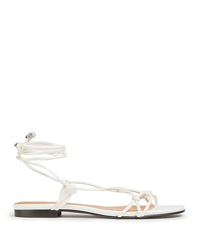 GANNI Sandals White Textile fibres