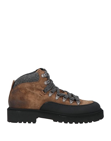 DOUCAL'S Ankle boot Black Leather, Textile fibers