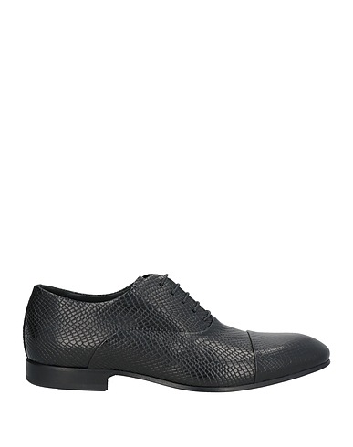 GIOVANNI CONTI Laced shoes Black Leather