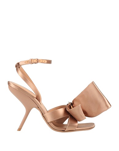FERRAGAMO Sandals Light brown Textile fibres
