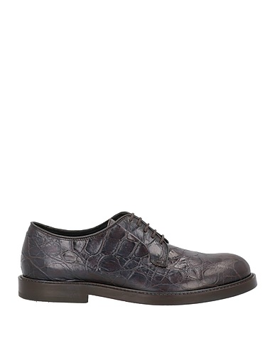 GIOVANNI CONTI Laced shoes Dark brown Leather