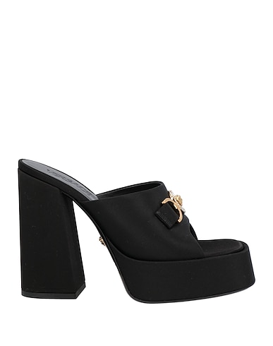 VERSACE Sandals NERO Textile fibers