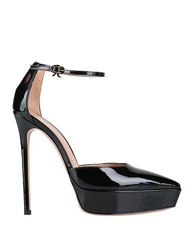 GIANVITO ROSSI Court Black Leather
