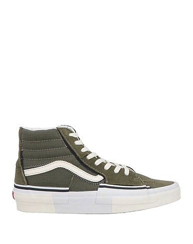 VANS Sneakers Military green Leather, Textile fibres
