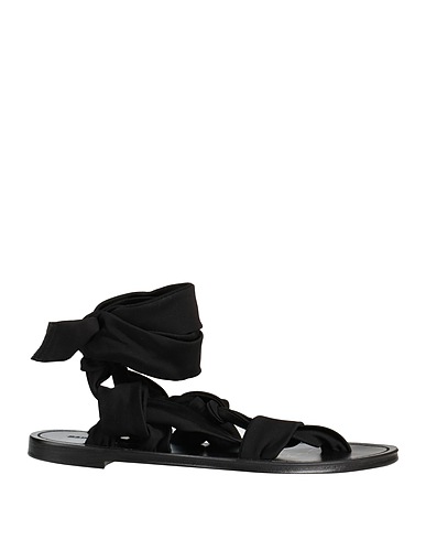 SAINT LAURENT Flip flops Black Textile fibres
