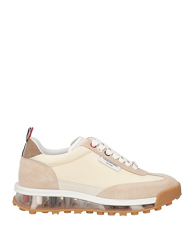 THOM BROWNE Sneakers Beige Leather, Textile fibers