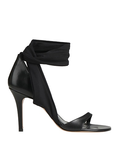ISABEL MARANT Sandals NERO Calfskin, Textile fibers