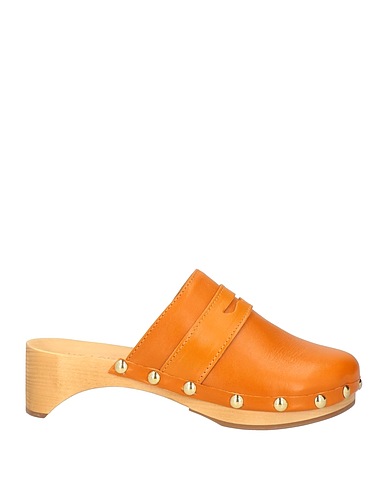 BY FAR Mules and clogs Orange Leather