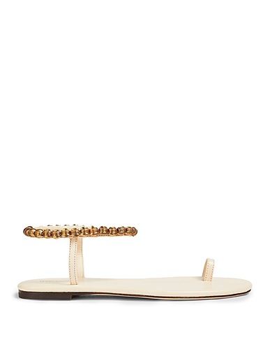 TORY BURCH Flip flops Beige Leather