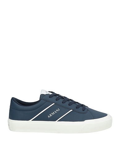 ARMANI EXCHANGE Sneakers Navy blue 100% Polyester, Polyurethane coated